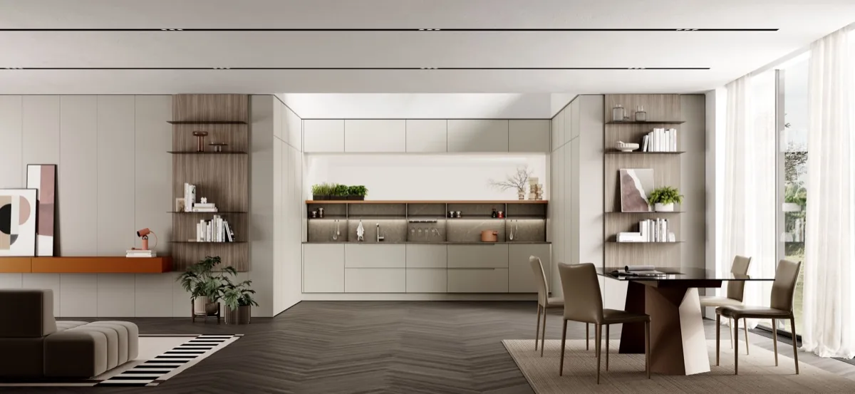 Cucina Modula Sagoma J Febal Casa, foto 1 di 6
